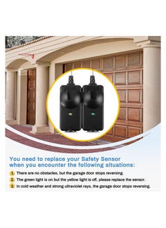 SYOSI 41A5034 Safety Sensor Kit, Replacement for Craftsman/Chamberlain/Liftmaster Garage Door Sensor, Compatible with Liftmaster/Chamberlain/Craftsman Garage Door openers Made After 1997  - Image 4