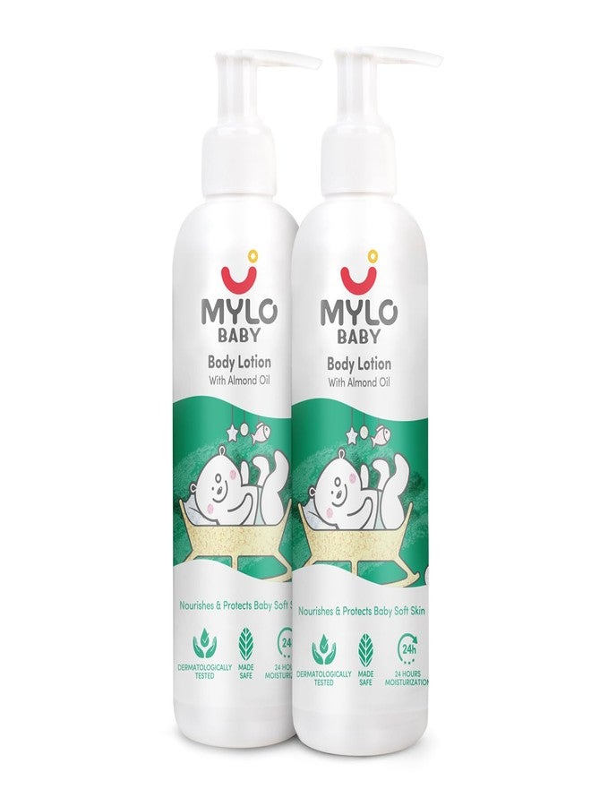 Mylo Baby Body Lotion 200ml | 24H Moisturization | Soothes Dry & Sensitive Skin | Gentle for Baby’s Delicate Skin | Dermatologically Tested (Pack of 2) - Image 1