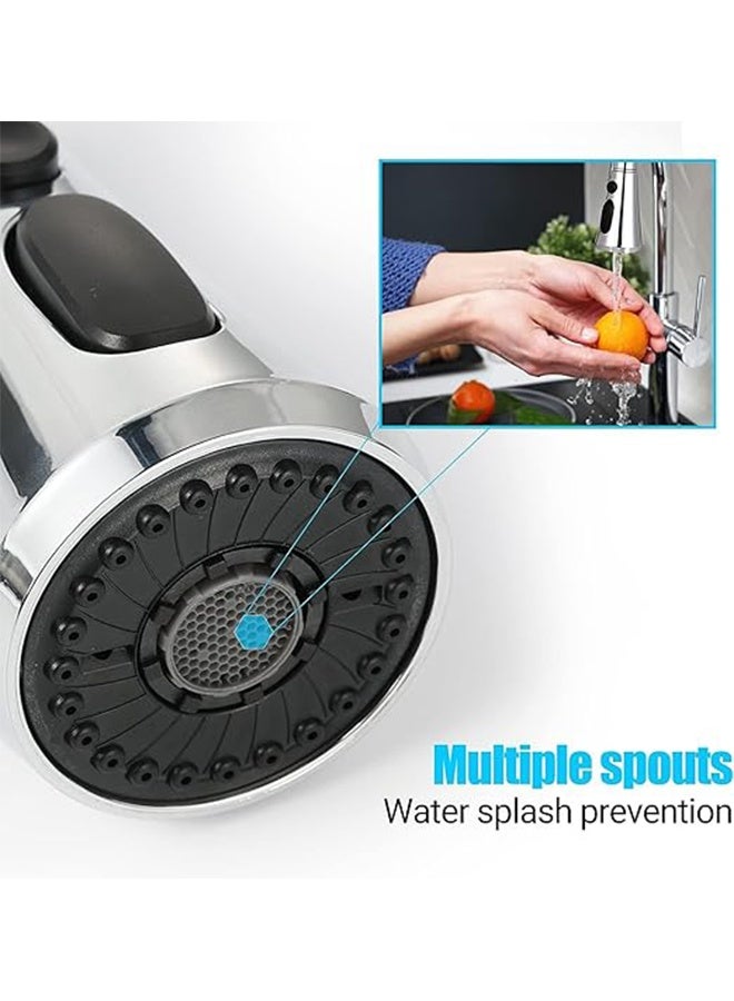 Kitchen Tap Spray Head, 360° Swivel Spout Faucet Extender for 22mm, 3 Modes High Pressure Water Faucet Sprayer, Sink Tap Nozzle Replacement Tap Adapter Accessories - Image 5