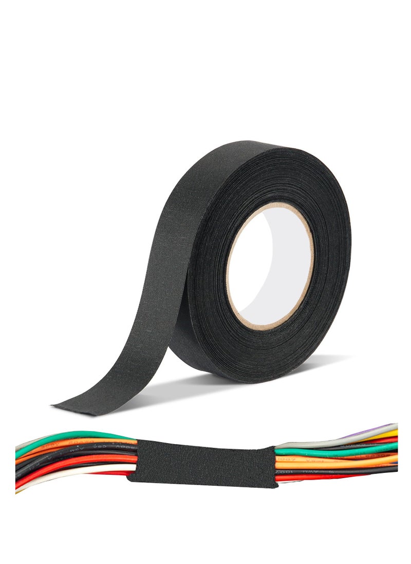 SYOSI 2 Pcs Wire Harness Tape, Wire Loom Tape High Temp Wiring Loom Harness Electrical Tape Self-Adhesive Felt Cloth Electric Tape Black for Automotive Engine Electrical Wrap Cable Fixed 20 Meters  - Image 1