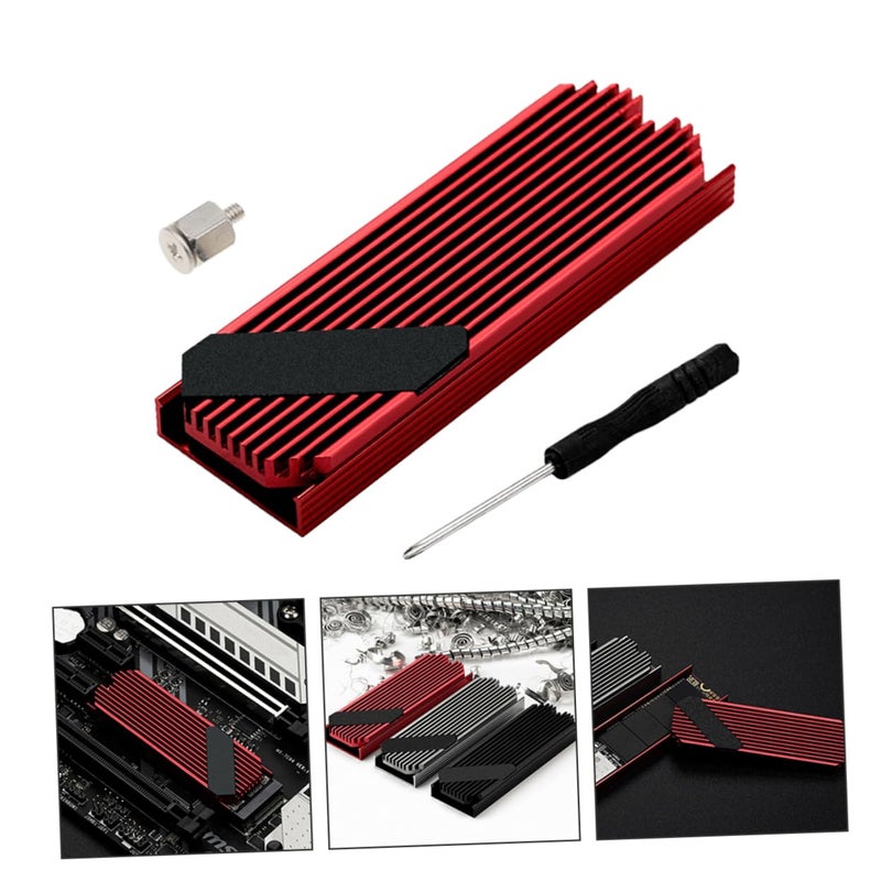 2 Pack Aluminum SSD Sink Cooler Dual Sided M2 Heatsink Thermal Conductivity Easy Installation - Image 3