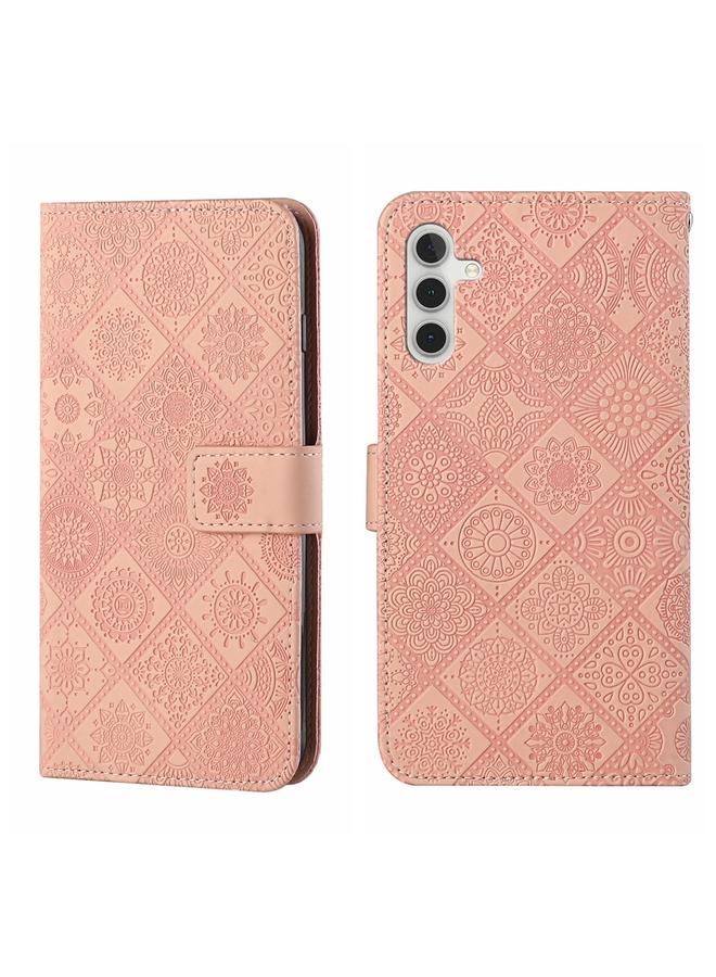 اس-توب جراب لهاتف Samsung Galaxy A16 5G / 4G، جراب هاتف جلدي منقوش بنمط عرقي - Image 1