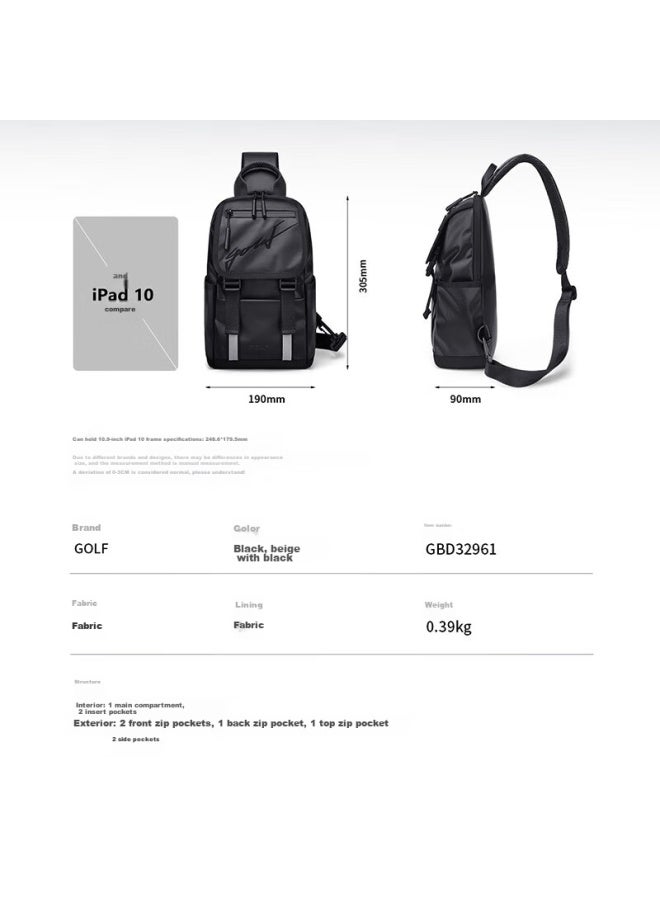 Golf Chest Bag, Casual Crossbody Bag For Men And Women, Lightweight Shoulder Bag, Phone And Ipad Bag, Water-resistant Cycling Sports Waist Pack - Image 3
