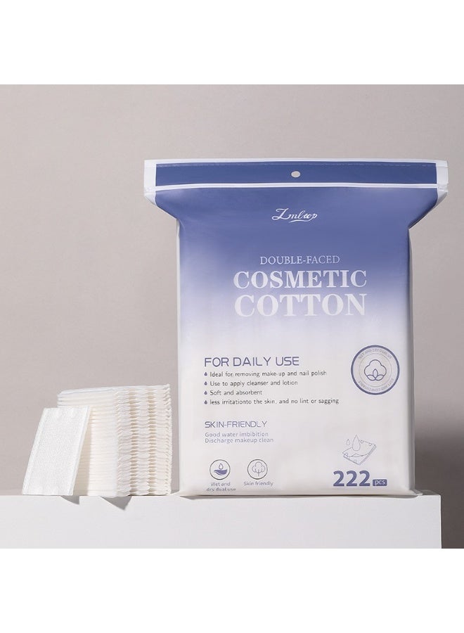 LMLTOP Ultra Soft and Skin Friendly Disposable Cotton Beauty Cotton Pad 222 pcs Cosmetic Bulk Cotton Pads - Image 4