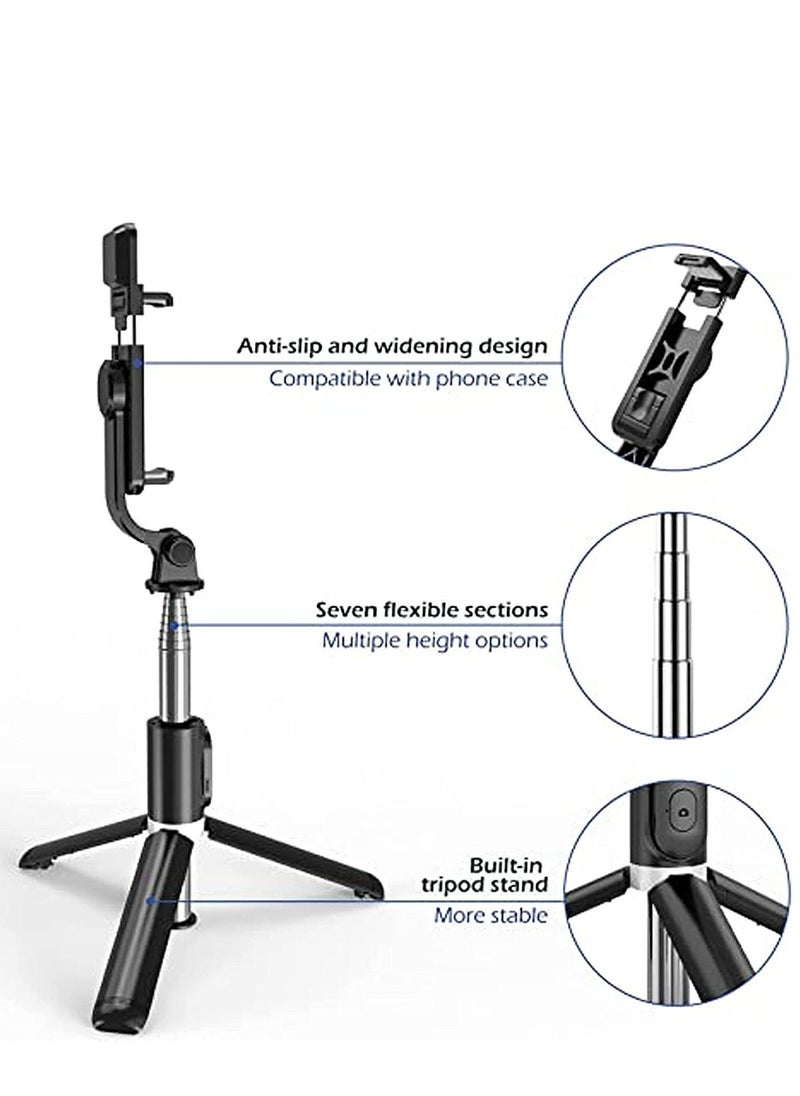Raxoom Portable Selfie Stick Tripod with Light with Detachable Bluetooth Remote,41 Inch Extendable Tripod Compatible with IPhone 13 Pro/12/11 Pro/Max/XS/XR/X and Samsung Galaxy S10/S9 Plus  - Image 4