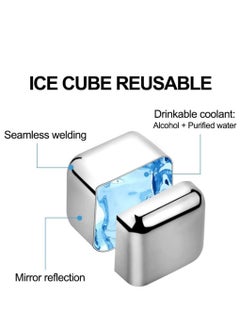 Y&D Creative Stainless Steel Ice Cube, Reusable Cooling Metal Grains for Drinks, No-Dilution Not-melt Fast Cooler Drinks Cube  - Image 3