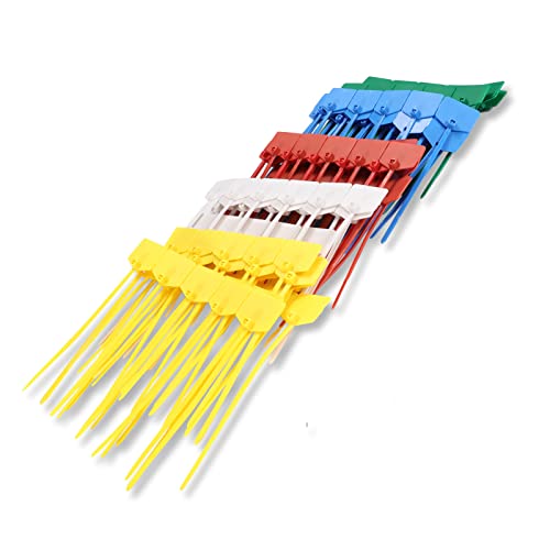 6COM Waterproof Shipping Tags, Multi-Color Self Locking Nylon Writable Marker Ties Luggage Identification Tags, Plastic Straps Label Mark Tag, Seal Tags Zip Tie for Labeling 100pcs - Image 4