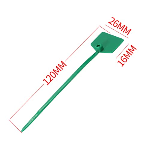 6COM Waterproof Shipping Tags, Multi-Color Self Locking Nylon Writable Marker Ties Luggage Identification Tags, Plastic Straps Label Mark Tag, Seal Tags Zip Tie for Labeling 100pcs - Image 2