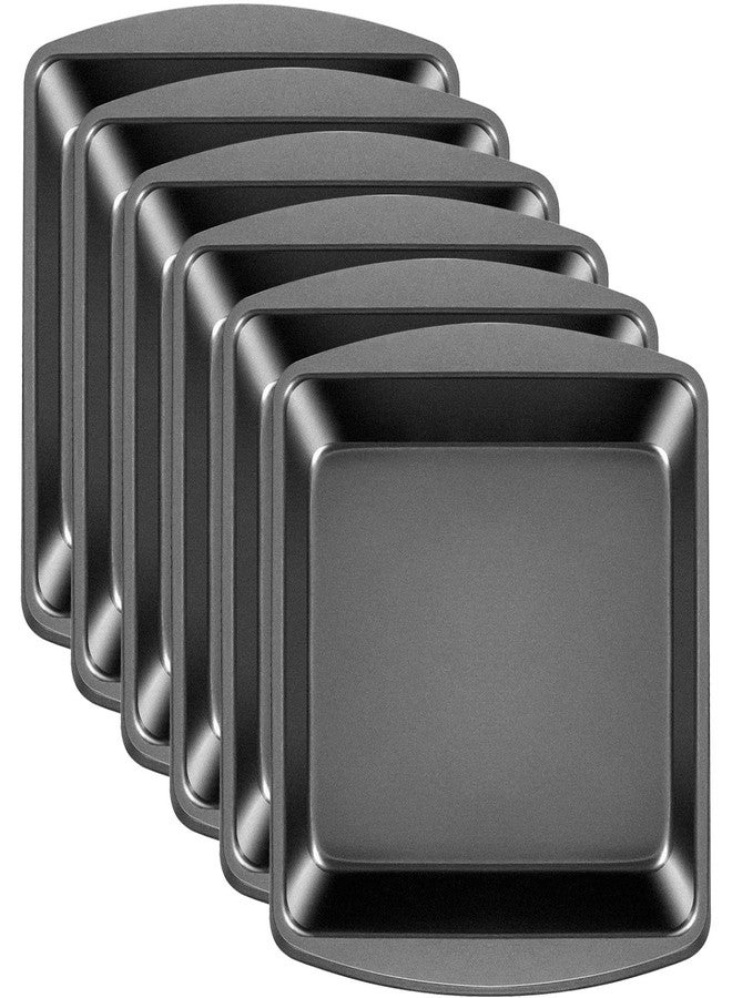 Tioncy 6 Pcs 9 x 9 Inch Square Cake Pan Set Nonstick Steel Baking Oven Pan for Brownie Home Baking Muffin Kitchen Bakeware - Image 1
