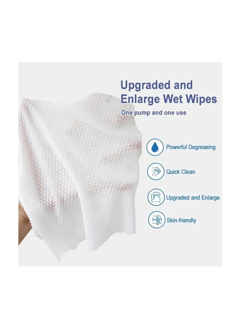 Kitchen Cleaning Wet Wipes 80 Sheets Per Pack Antibacterial Household Wipes with Lid Multi-Purpose Kitchen Towel Wipes for Grease Stains Hygienic Wet Tissues for Countertops and Surfaces - Image 2