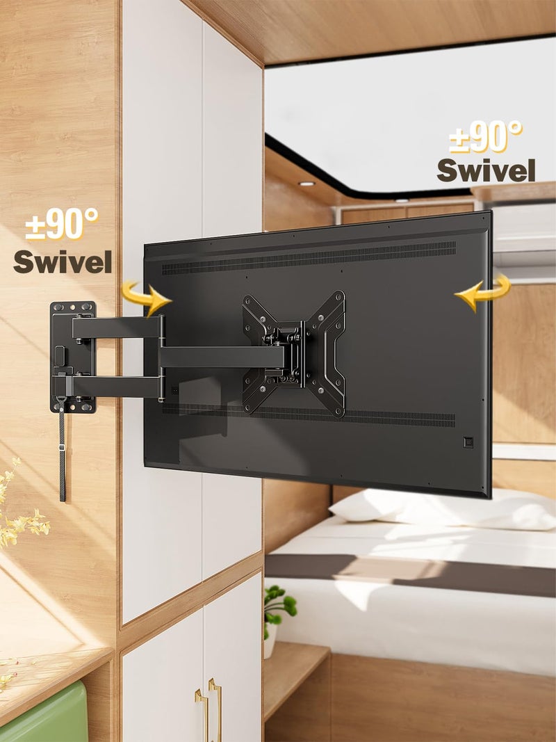 Mounting Dream UL Listed Lockable RV TV Mount for Most 17-43 inch TV, RV Mount for Camper Trailer Motor Home Boat Truck, Full Motion Unique One Step Lock RV TV Wall Mount, VESA 200mm, 44 lbs, MD2210 - Image 5