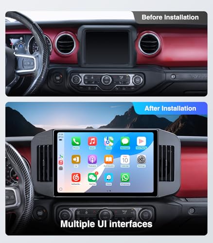 AINAVI Android Car Radio Stereo for Jeep Wrangler JL Gladiator JT 2019-2023 Wireless CarPlay Android Auto AirPlay MirrorLink GPS Navigation Touchscreen Upgrade Bluetooth Multimedia Player (4G+64G) - Image 2
