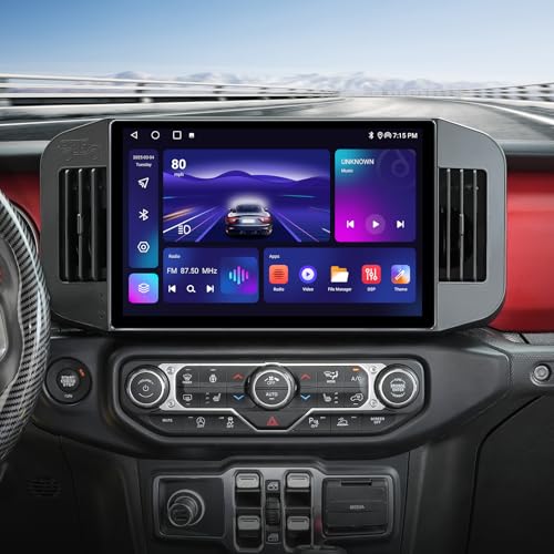AINAVI Android Car Radio Stereo for Jeep Wrangler JL Gladiator JT 2019-2023 Wireless CarPlay Android Auto AirPlay MirrorLink GPS Navigation Touchscreen Upgrade Bluetooth Multimedia Player (4G+64G) - Image 1