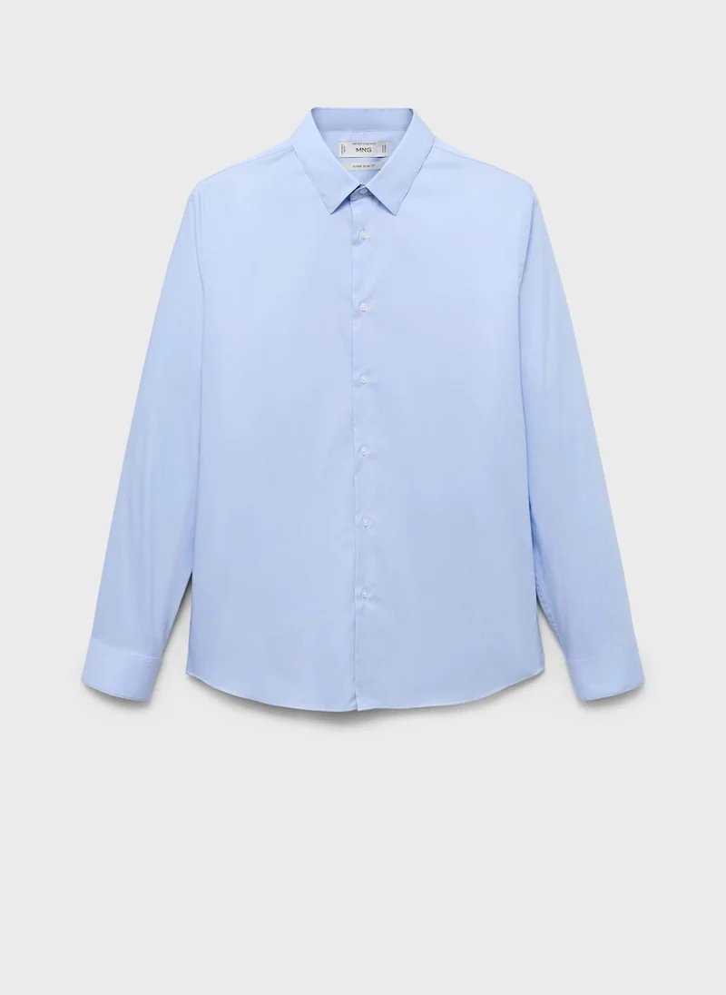 Mango Man Slim fit cotton suit shirt