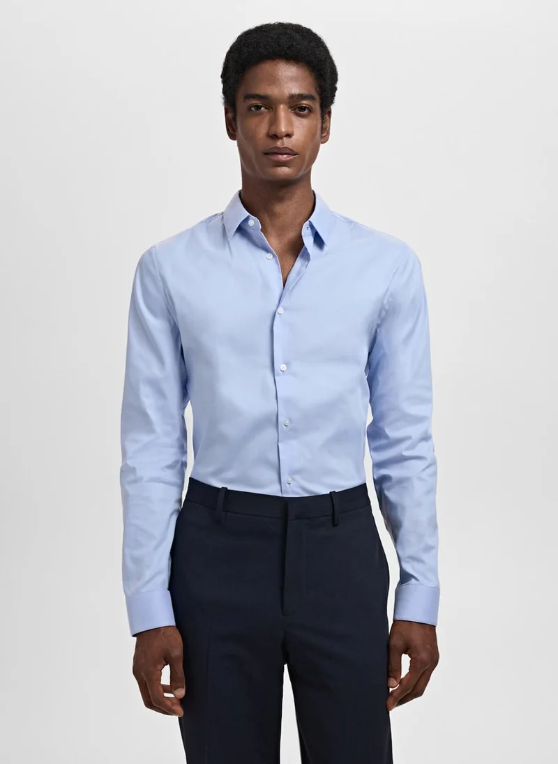 Mango Man Slim fit cotton suit shirt