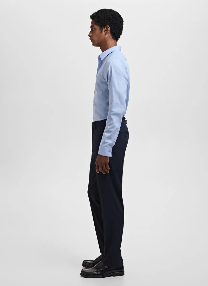 Mango Man Slim fit cotton suit shirt