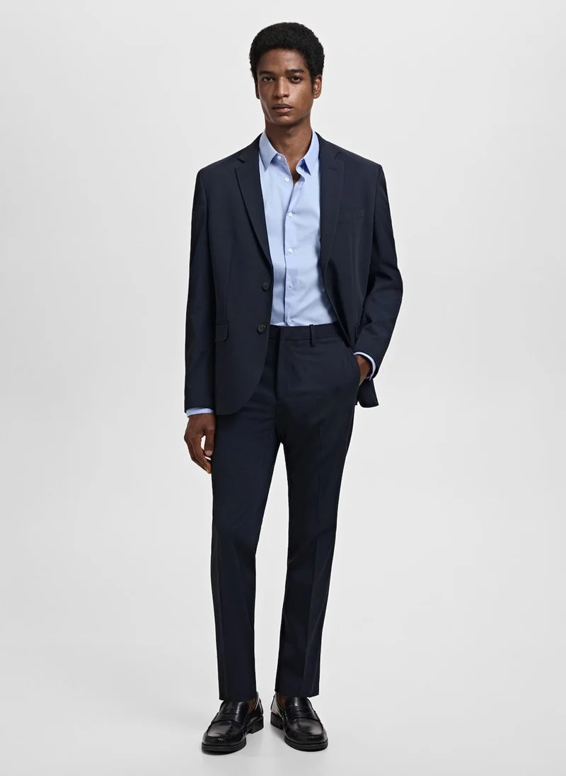 Mango Man Slim fit cotton suit shirt