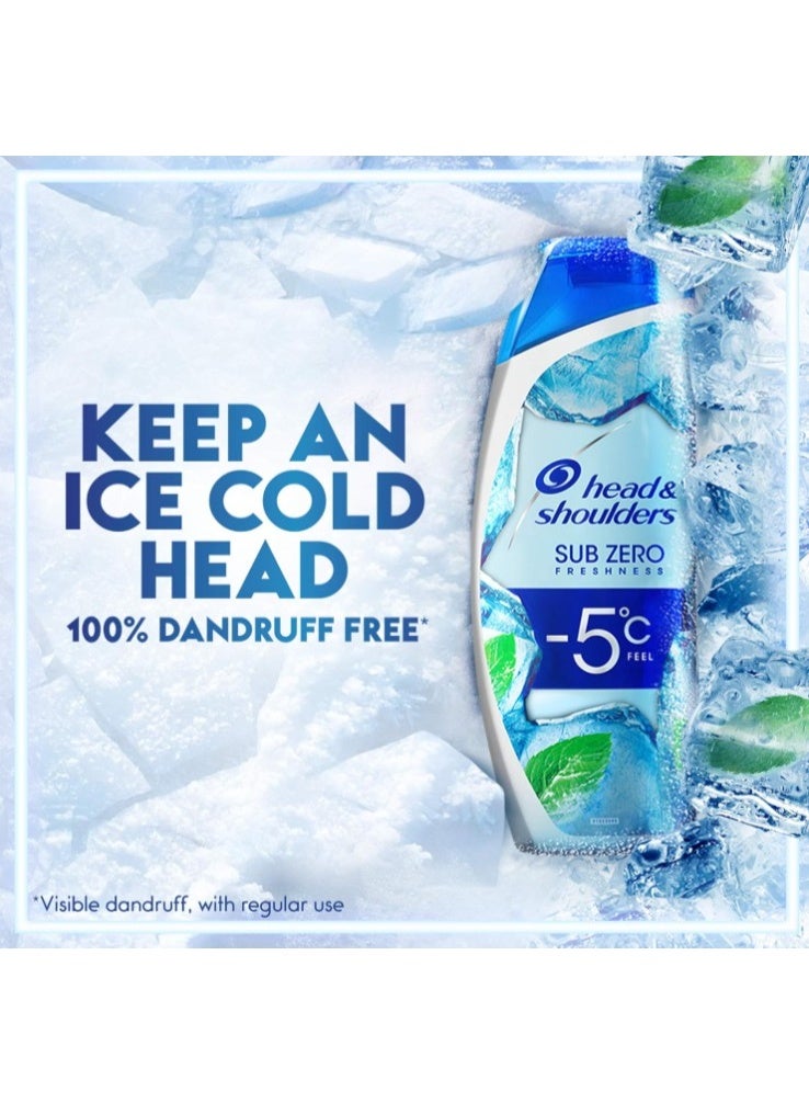 Head & Shoulders Sub-Zero Freshness Anti-Dandruff Shampoo for All Hair Types, 2 x 400ml - Image 3