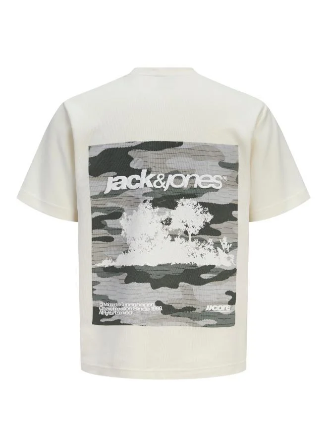 JACK & JONES Printed Crew Neck T-Shirt