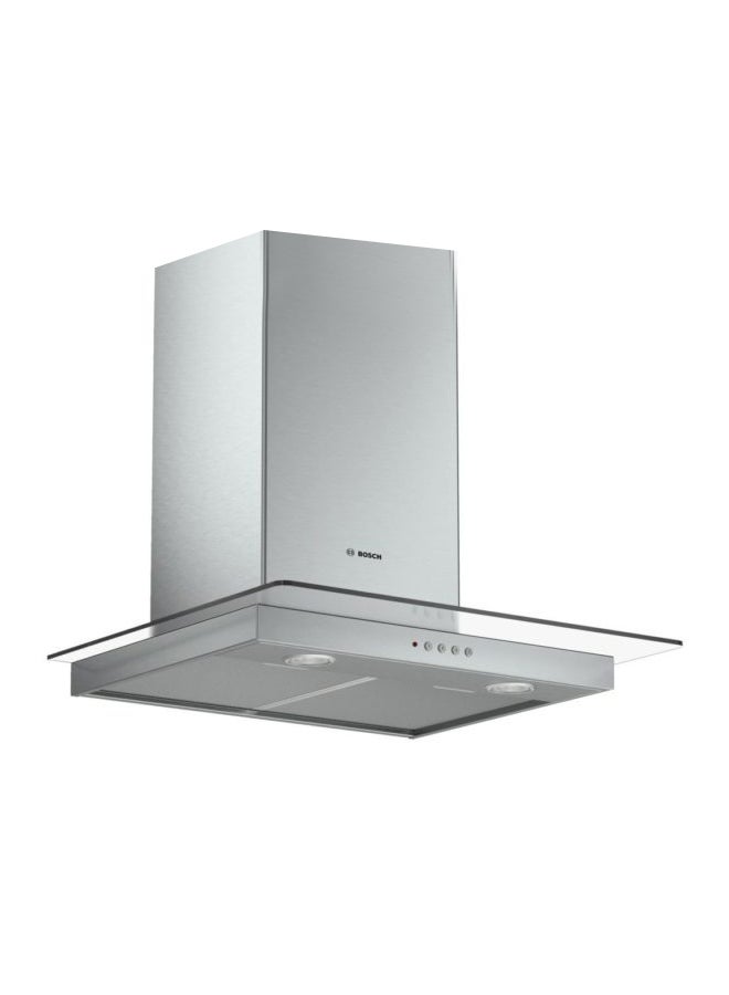 BOSCH Serie | 4 Wall-Mounted Cooker Hood 60cm Clear Glass 252 W DWG66CD50Z Silver - Image 1