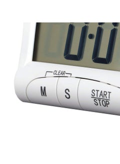 mlabs Digital Kitchen Timer Magnetic Countdown Up Cooking Timer Clock with Magnet Back and Clip Loud Alarm Large Display Minutes and Seconds Directly InputWhite by mLabs  - Image 4