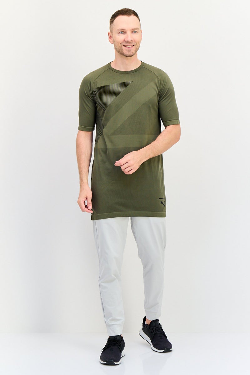 PUMA Men Sportswear Fit Short Sleeve Outdoor T-Shirt, Dark Olive - Image 3