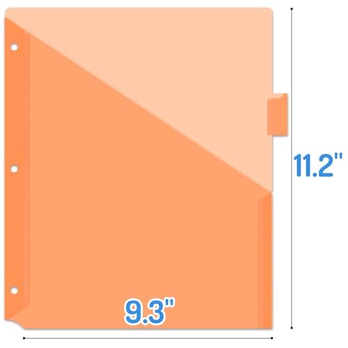 Forvencer 24 Count Binder Dividers with Two Pockets, 8 tab Dividers for 3 Ring Binders Organizer, Binder Divider with Tabs for School Office and Home Organization, Multicolor, 3 Sets - Image 4