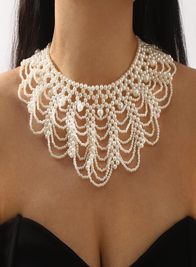 FUTIMELY RBG Dissent Collar Necklace for Women Detachable Pearl Beaded Blouse Fake Collar Choker Necklace,Ruth Bader Feminist Collar Necklace - Image 3