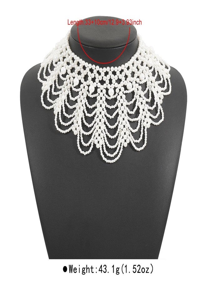 FUTIMELY RBG Dissent Collar Necklace for Women Detachable Pearl Beaded Blouse Fake Collar Choker Necklace,Ruth Bader Feminist Collar Necklace - Image 4