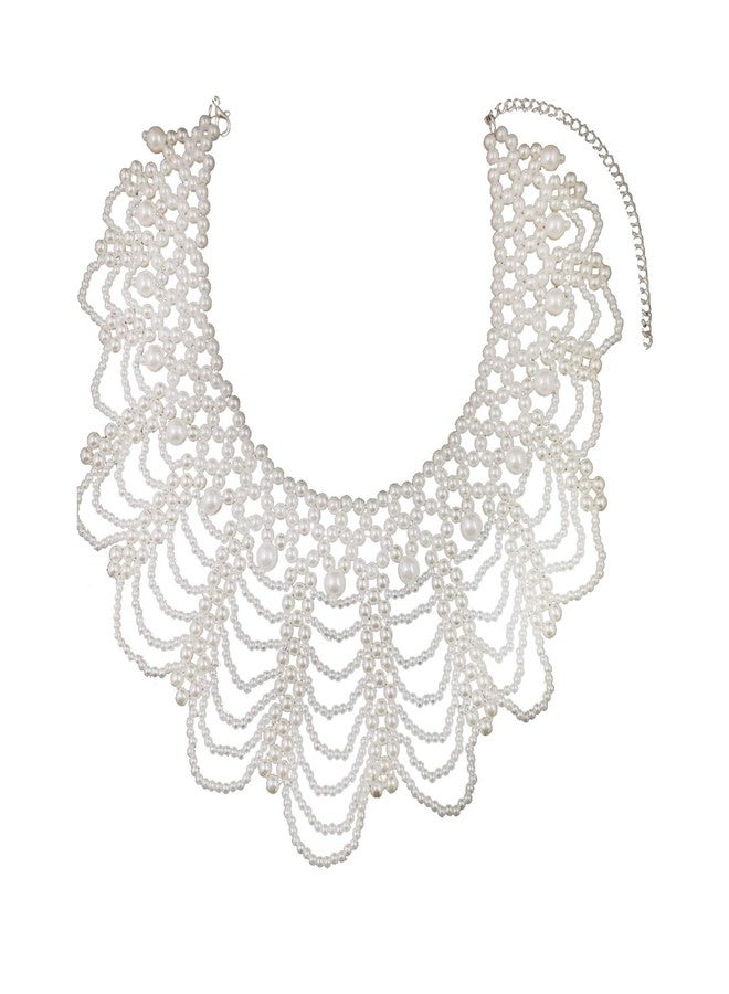 FUTIMELY RBG Dissent Collar Necklace for Women Detachable Pearl Beaded Blouse Fake Collar Choker Necklace,Ruth Bader Feminist Collar Necklace - Image 1