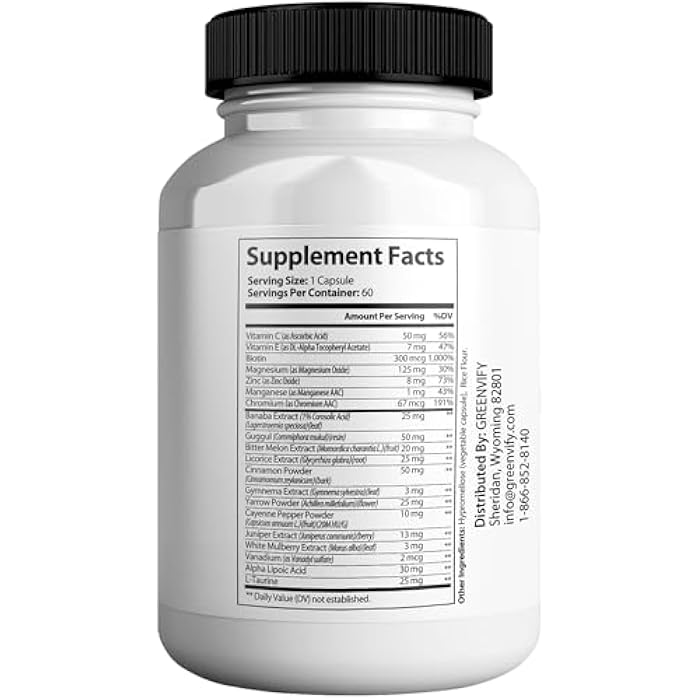 GREENVIFY Free Sugar Pro Max All Natural Formula to Maintain Healthy Levels, Maximum Strength Daily Formula, Blood Sugar Health Reviews (1 Pack - 60 Capsules) - Image 2