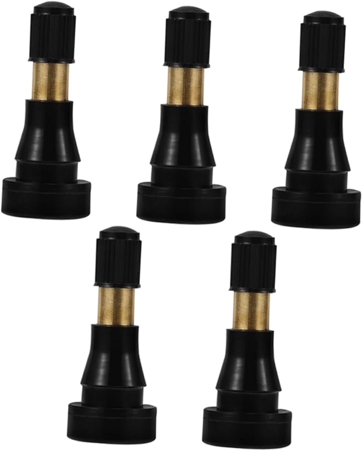 PRETYZOOM 5 قطع صمامات إطارات الشاحنات من المطاط عالي الضغط محكم الإغلاق للأنابيب غير الداخلية - Image 1