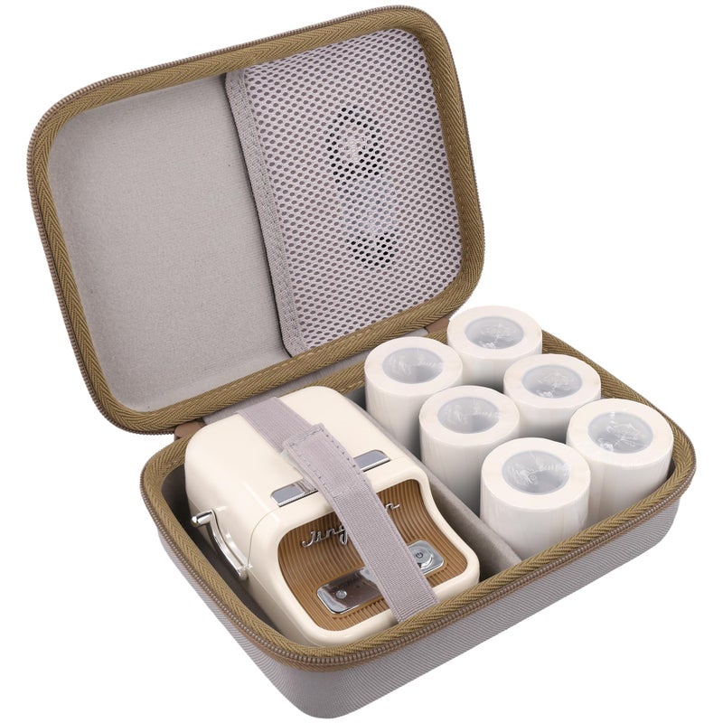 Baval Label Printer Case Compatible with NIIMBOT B21/B21 Pro/B1 Label Maker Thermal Label Printer and 2 inch Label Paper(White Case) - Image 2