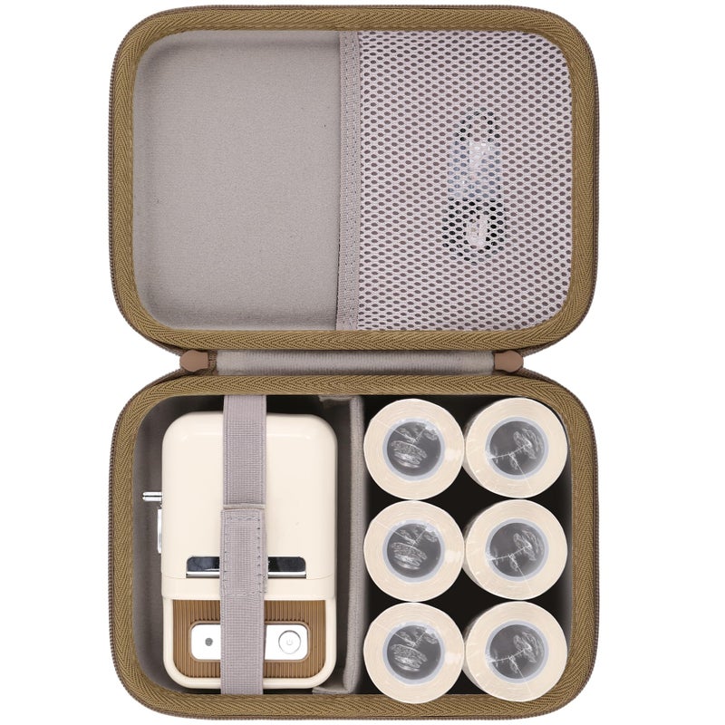 Baval Label Printer Case Compatible with NIIMBOT B21/B21 Pro/B1 Label Maker Thermal Label Printer and 2 inch Label Paper(White Case) - Image 1
