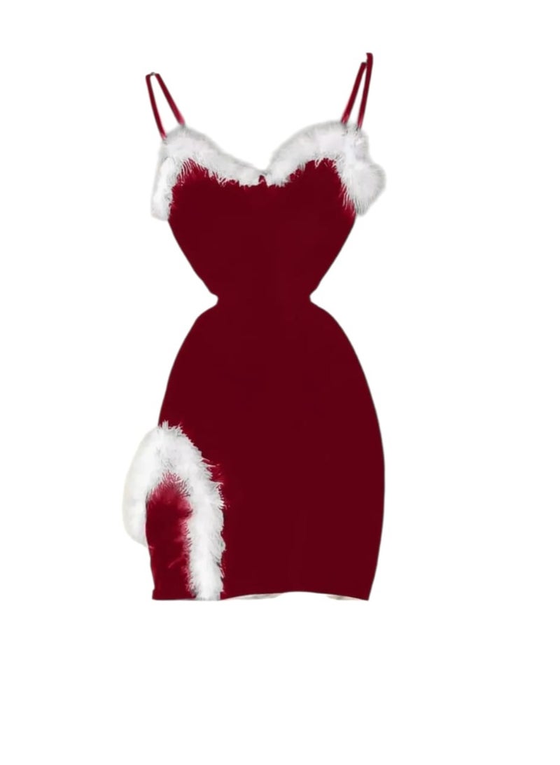 Lycra velvet dress for costume parties, comfortable material to wear