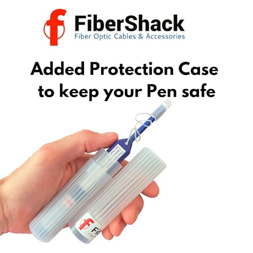 Fibershack - 1.25mm LC Fiber Cleaner Pen. 800+ Single Click Fiber Cleaner. LCUPC Optical Connector Cleaner & Endface Cleaning Pen Comes with Damage Protection Case & Dust Caps - Image 2