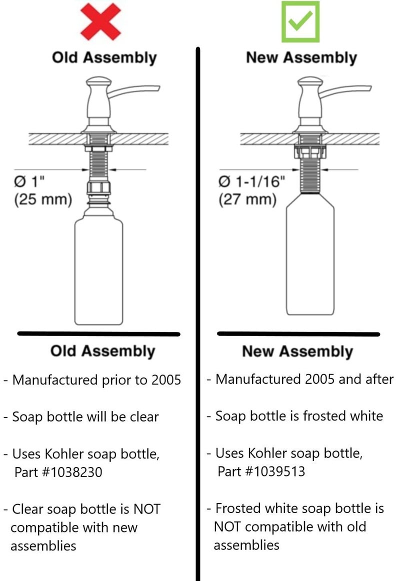 Kohler 1039513 Bottle for Soap Lotion Dispensers - Image 2