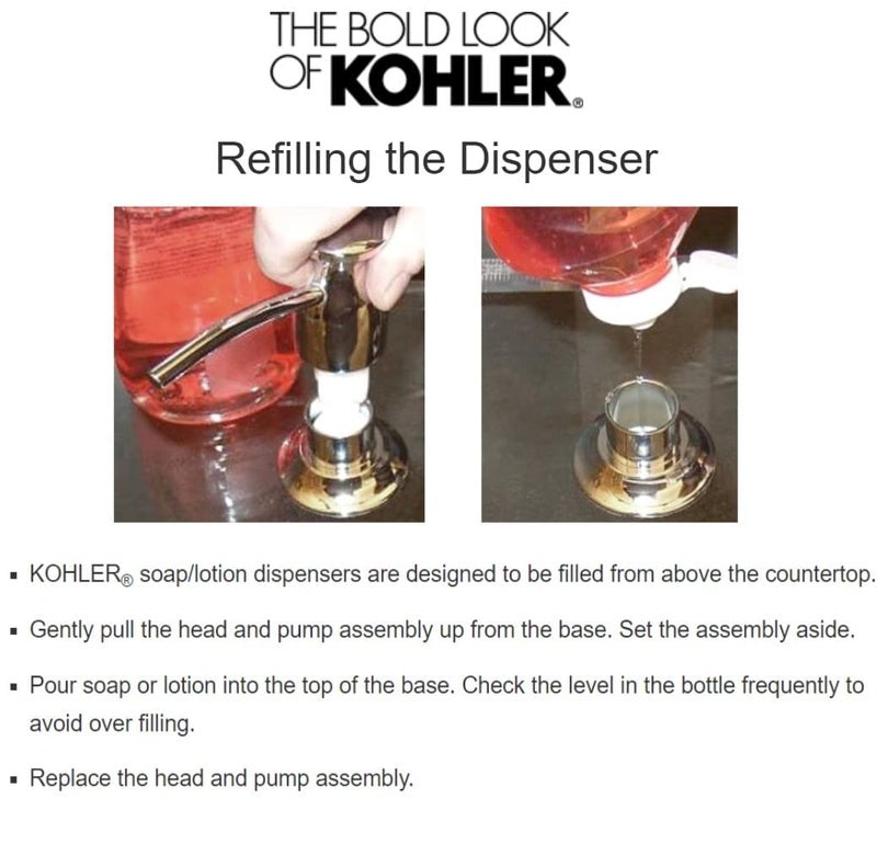 Kohler 1039513 Bottle for Soap Lotion Dispensers - Image 3