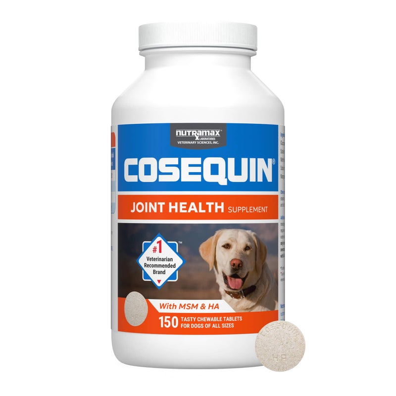 Nutramax Laboratories Nutramax Cosequin for Dogs Joint Health Supplement, Contains Glucosamine for Dogs, Plus Chondroitin, MSM and HA, Supports Healthy Joints, Chewable Tablets, 150 Count - Image 1