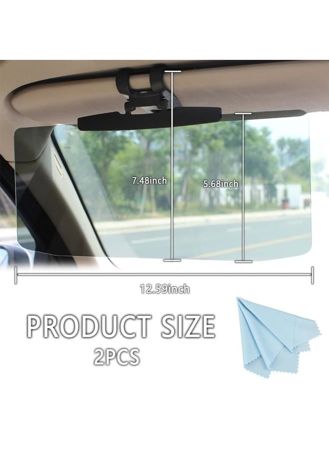 Aokdom 2Pcs HD Visor Sunshade Extender for Car,72.5% Strong-Light Blocking Rate - Anti-Glare Car Visor Protect from Sun Glare, Snow Blindness and UV Rays (2Pcs) - Image 2