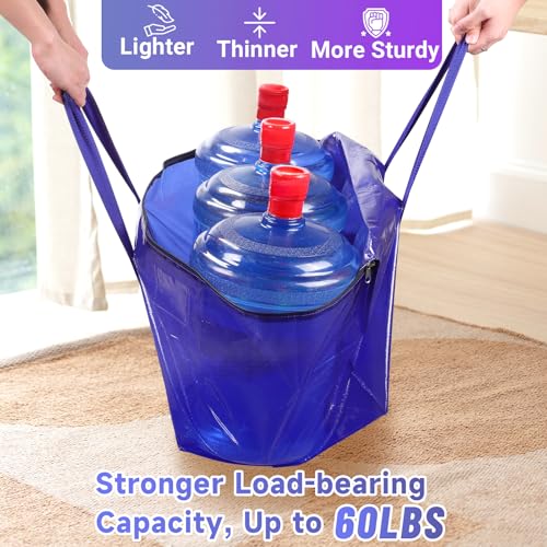 FabSpace 8 Pack Moving Storage Bags Heavy-Duty with Zippers and Reinforced Handles, Moving Supplies Packing Boxes for Moving, Storing, Saving Space, Blue Plastic Storage Totes 93 L(24 Gallon) - Image 2