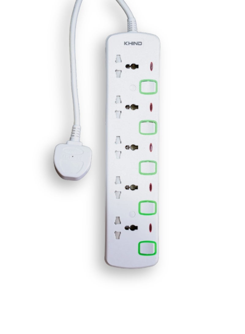 KHIND High Quality Power Extension Universal 5 Socket Plug Adapter, Extension Cord 3 Meter - Image 4