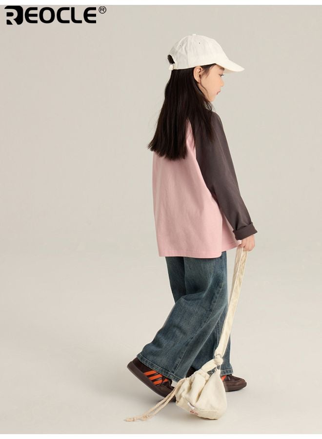 ريوكل كارديجان أزياء الأطفال بتطريز دقيق وقصة مريحة فضفاضة، سترة أطفال ملونة من القطن للارتداء اليومي الكاجوال - Image 3