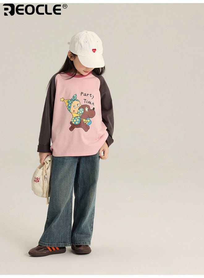 ريوكل كارديجان أزياء الأطفال بتطريز دقيق وقصة مريحة فضفاضة، سترة أطفال ملونة من القطن للارتداء اليومي الكاجوال - Image 5