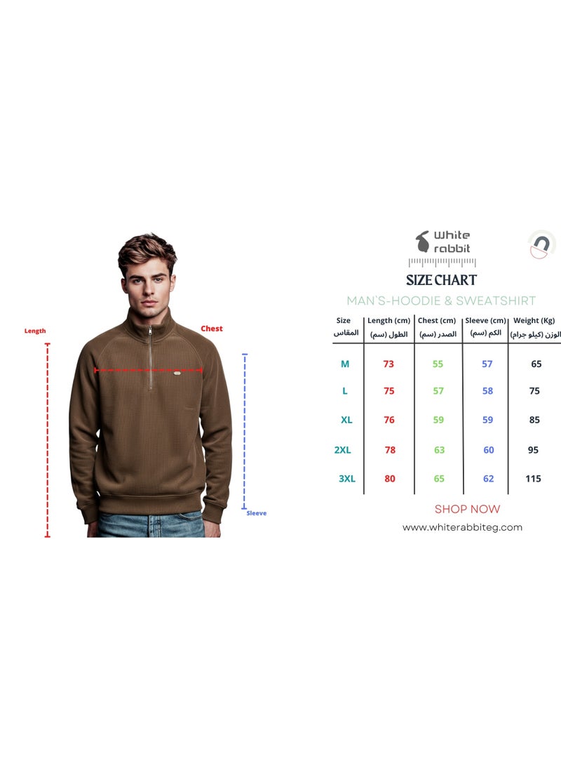 WHITE RABBIT Men’s Half-Zip Ribbed Sweater - Image 3