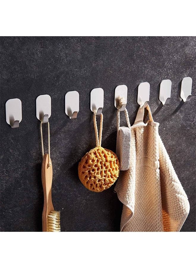 Adhesive Hook Heavy Duty Wall Adhesive Hooks for Hanging Towel Coat Hat Ultra Strong Wall Rack Hooks for Bathroom Kitchen Closet