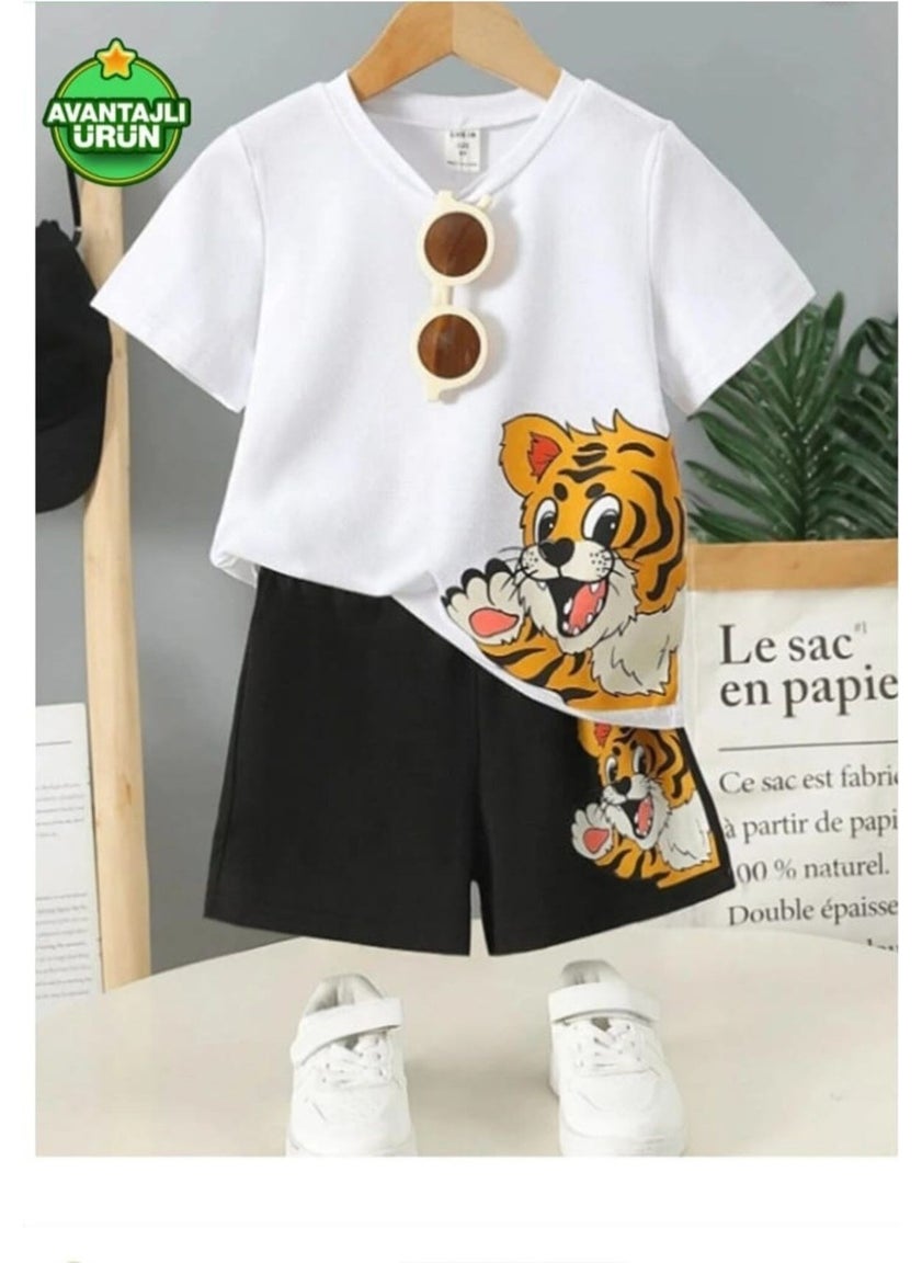 Amazon Ev Amazon Home Side Bear Shorts Bottom Top Set 4-YEAR-OLD / 13-YEAR-OLD  - Image 2