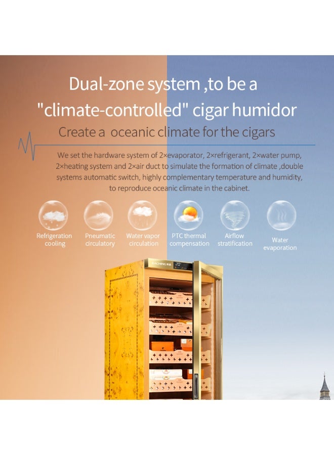Raching MON2800A Climate Control Black Wood 1500+ Cigars Electric Humidor Without Ammonia Removal - Image 3