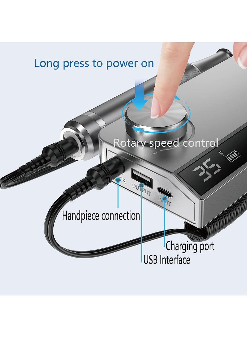 35000RPM Rechargeable Nail Polisher for Home and Salon (UV-501) - Image 2