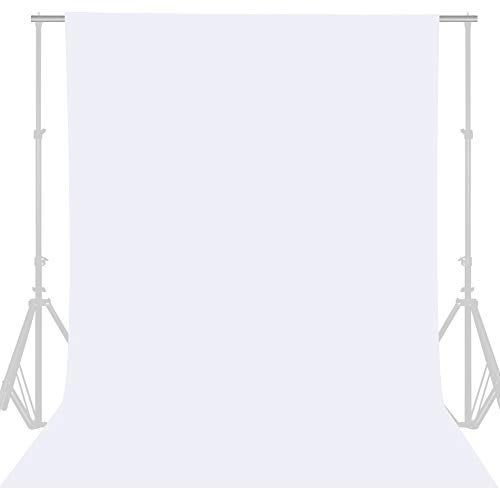 GFCC 8FTX10FT White Backdrop Background for Photography Photo Booth Backdrop for Photoshoot Background Screen Video Recording Parties Curtain - Image 1